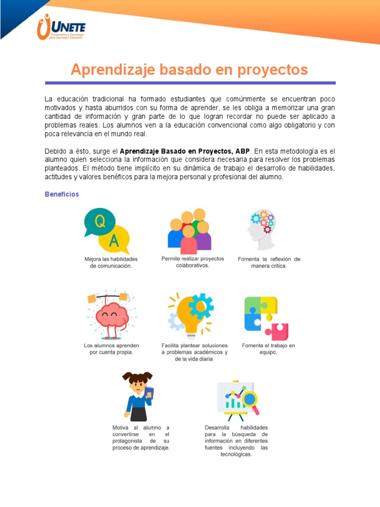 Aprendizaje Basado en Proyectos (ABP) | PDF | Aprendizaje en base a ...