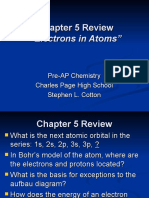 Electrons in Atoms Chapter 5 Review