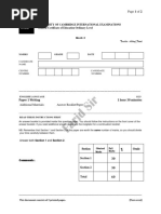 Page 1 of 2: University of Cambridge International Examinations General Certificate of Education Ordinary Level