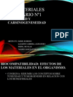Seminario 1 Biomateriales ..Toxicidad y Carsinogeneidad