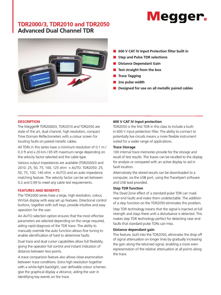 TDR20003-TDR2010-TDR2050 - Data Sheet | PDF | Electricity | Computer ...