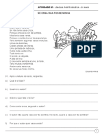 Atividade 01 - Língua Portuguesa - 2º Ano PDF