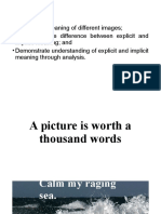 Analyzing Explicit and Implicit Meaning in Images and Text