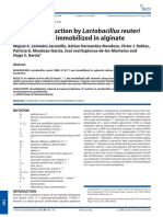 Reuterin Production by Lactobacillus Reuteri NRRL B-14171 Immobilized in Alginate