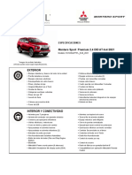 Montero Sport Premium 2.4 DID AT 4x4 2021 especificaciones