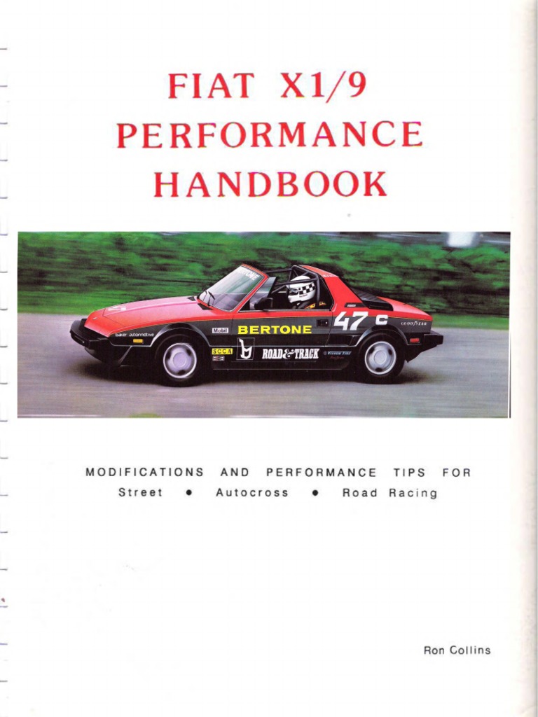 Fiat X1/9 Performance Handbook | PDF | Carburetor | Ignition System