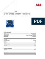 3BHB025954R0001: LF 305-S/Sp16 Current Transduce