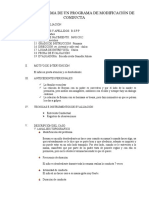 Modelo de Esquema de Un Programa de Modificación de Conducta