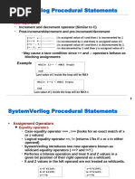 Systemverilog Procedural Statements: New Operators