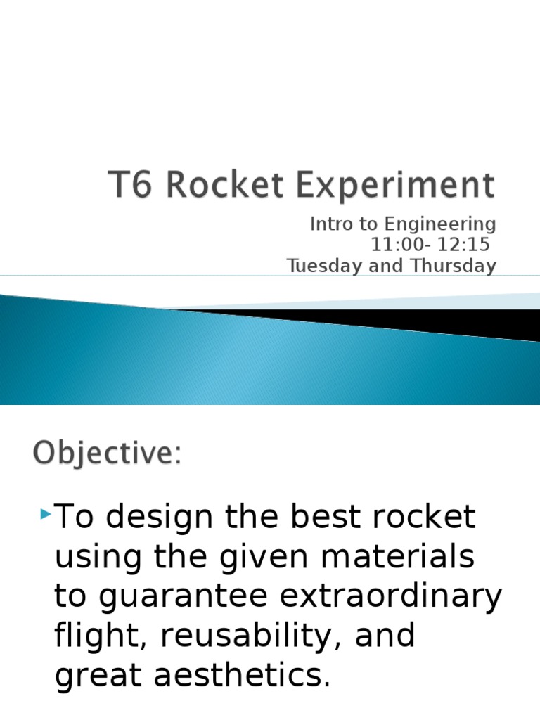 T6 Rocket Experiment | PDF