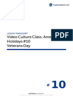 Video Culture Class: American Holidays #10 Veterans Day: Lesson Transcript