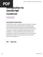 JS Cheatsheet conditionals