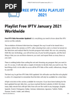 FREE IPTV M3U PLAYLISTS Updated 2021