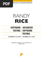 Randy: Software Advanced Software Testing Testing