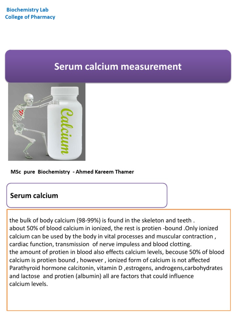 Clinical Biochemistry Lab 3 PDF | PDF | Calcium In Biology | Blood Plasma