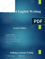 Advanced English Writing: Mehrosh Azeem