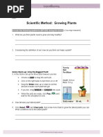 Scientific Method: Growing Plants: Answer The Following Questions BEFORE Doing The Gizmo