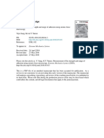 Extreme Mechanics Letters Volume Issue 2016 Jiang, Yijie Turner, Kevin T. Measurement of The Strength and Range of Adhesion Using AFM