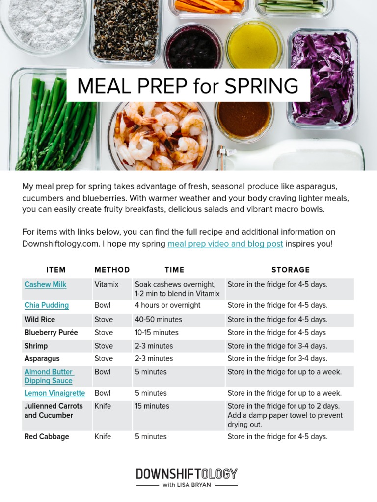 Meal Prep For Spring Downshiftology PDF Salad Food And Drink
