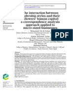 The Interaction Between Leadership Styles and Their Followers' Human Capital: A Correspondence Analysis Approach Applied To Micro-Sized Businesses