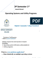 ADP Semester 1: Operating Systems and Utility Programs