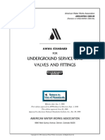 Underground Service Line Valves and Fittings: Awwa Standard