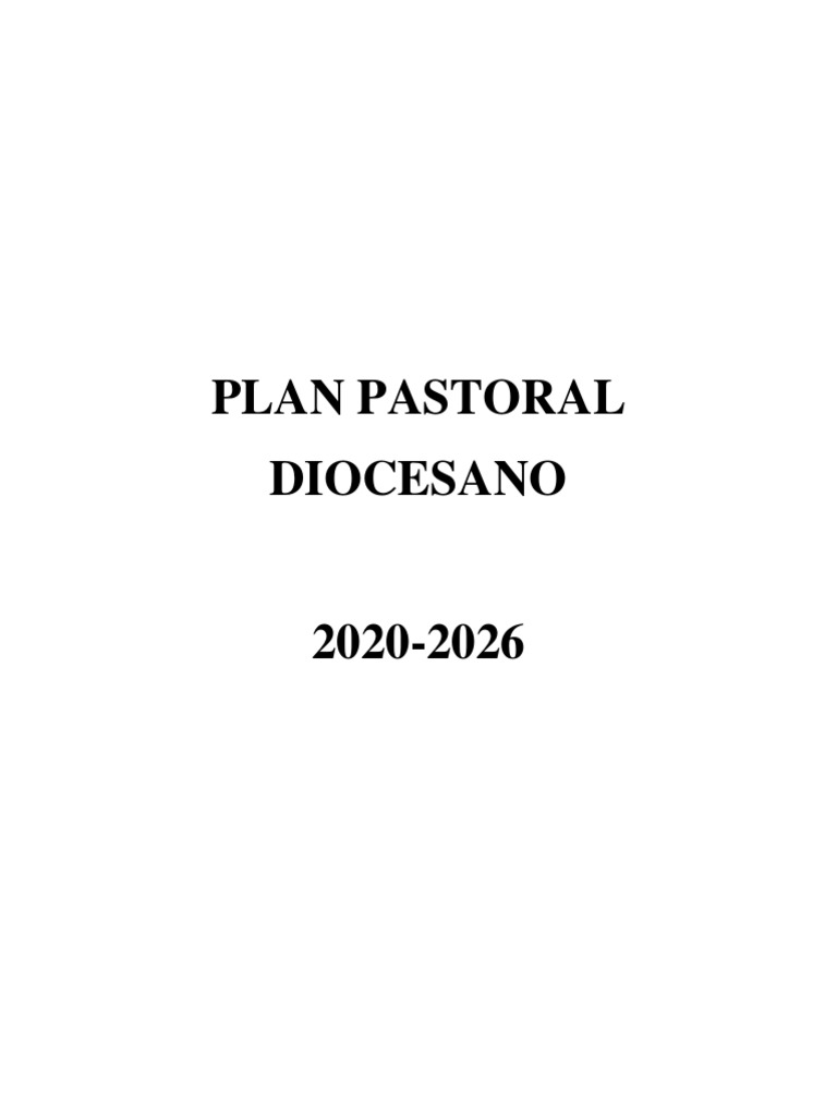 Plan pastoral diocesano 2020-2026 | PDF | Iglesia Católica | eucaristía