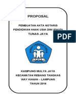 Proposal Pembuatan Akta Notaris Paud Tunas Jaya 2016
