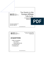 Tax Events in The Foreign Affiliate Life Cycle
