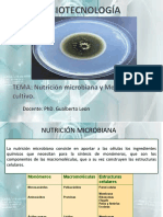 Clase 3. - Medios de Cultivos y Mantenimiento