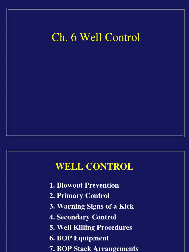 Well Control and Blowout Prevention Guide | PDF