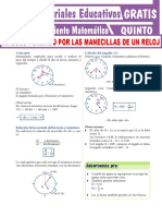 Ángulo Formado Por Las Manecillas de Un Reloj para Quinto Grado de Secundaria Ok