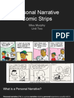 Personal Narrative Comic Strips: Miss Murphy Unit Two