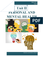 Unit II Personal and Mental Health