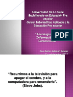 "Tecnologías de La Información y La Comunicación": Ana María Salazar Solano I Cuatrimestre 2012