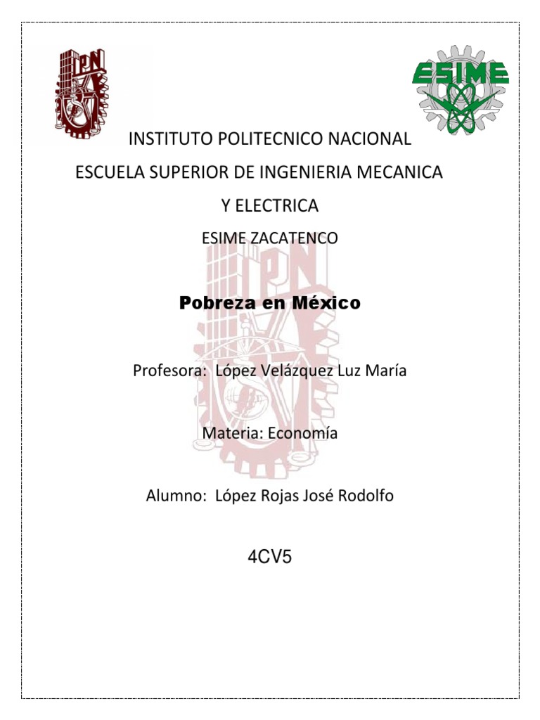 Pobreza en Mexico | PDF | Pobreza | Pobreza e indigencia