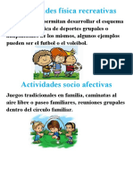 Actividades física recreativas