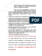 Criterios de Evaluacion Segun Las Observaciones Planteadas