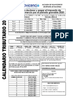 Calendario Tributario 2020.