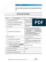 Checklist of Document