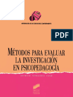 Métodos para Evaluar La Investigación en Psicopedagogía