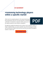 Positioning Technology Players Within A Specific Market: Gartner'S Magic Quadrant