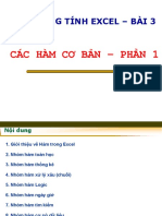 Excel - Bai 3 - Cac Ham Co Ban - Phan 1