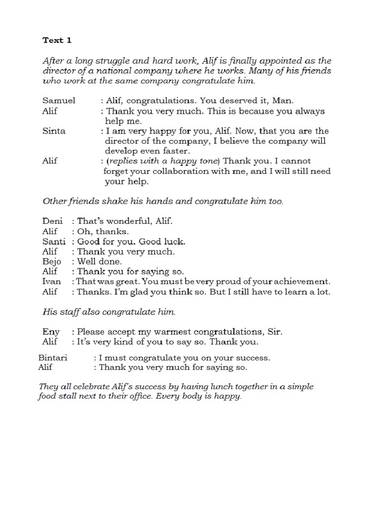 Congratulating Pdf