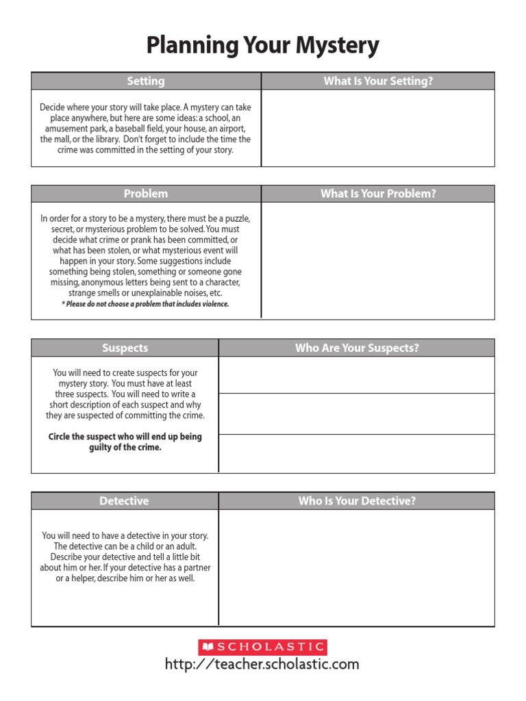 Exploring The Mystery Genre Unit Plan Scholastic