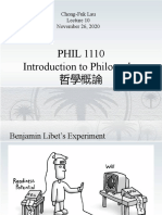 PHIL 1110 Introduction to Philosophy 哲學概論: Chong-Fuk Lau November 26, 2020