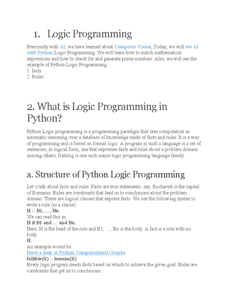 A. Structure of Python Logic Programming | Download Free PDF | Software ...