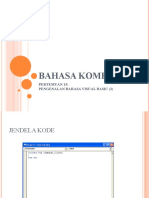 B.Komp. PERTEMUAN 15 PENGENALAN BAHASA VISUAL BASIC 