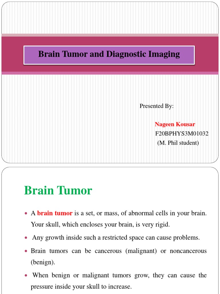 Brain Cancer and Diagnostic Imaging 4 | PDF | Brain Tumor | Benign Tumor