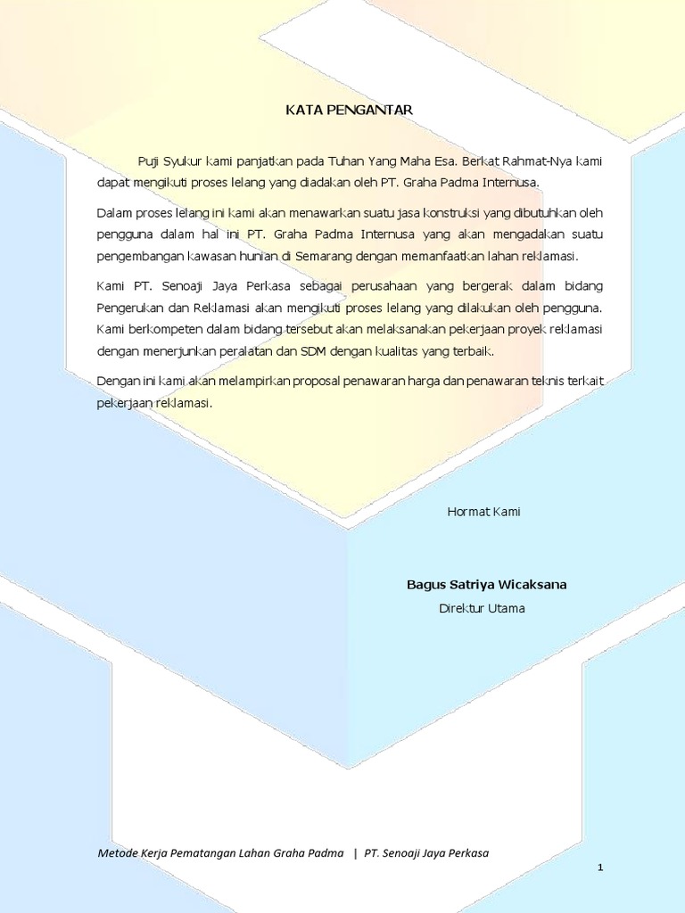 Metode Reklamasi Lahan Graha Padma | PDF | Bisnis | Pengelolaan ...